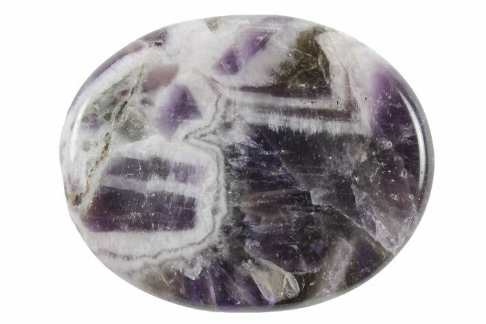 1.9" Polished Chevron Amethyst Worry Stones - Photo 1